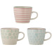Bloomingville Kaffeetasse Patrizia 380 ml, 3 Stück, Mehrfarbig