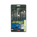 Brunnen Schulpinsel-Set Fast Wheels, 8 Pinsel