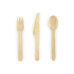 Partydeco Einweg-Besteckset Woodland 18 Stück Braun