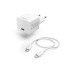 Hama Ladegerät Lightning Ladekabel, PD 20 W, 1 m, weiss