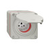 STEFFEN NEVO AP-Nass-Steckdose 1xT25 (16A/400 V) IP55 lgr Grau