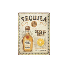 Nostalgic Art Schild Tequila Served Here 30 x 40 cm, Metall