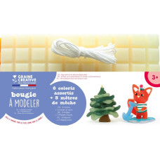 Graine Créative Modellierkerze Pastell 6 x 175 g, Pastellfarben