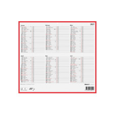 Biella Tafelkalender 32 x 29.7 cm Karton weiss rot matt