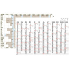 Biella Jahres-Wandplaner Papier weiss matt 98 x 68 cm 170 g/m²