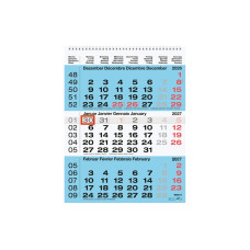 Biella 3-Monats-Kalender Papier blau 31 x 40 cm matt Biella 3-Monats-Kalender Papier blau 31 x 40 cm matt