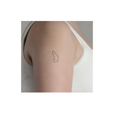 minink Tattoo Katzen minimalistisch Grösse: S (1.6 cm x 3.0 cm) minink Tattoo Katzen minimalistisch Grösse: S (1.6 cm x 3.0 cm)