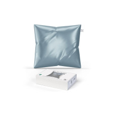 Smartsleep Kopfkissenbezug Seide 80 x 80 cm, Blau/Grau