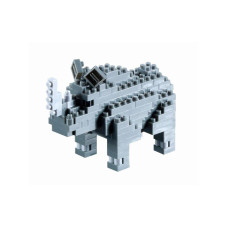 BRIXIES Bausteinmodell Nashorn aus 115 Bausteinen BRIXIES Bausteinmodell Nashorn aus 115 Bausteinen