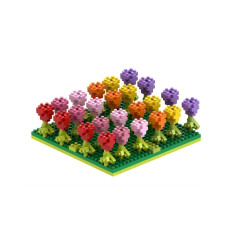 BRIXIES Bausteinmodell Tulpenfeld aus 381 Bausteinen BRIXIES Bausteinmodell Tulpenfeld aus 381 Bausteinen
