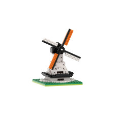 BRIXIES Bausteinmodell Grosse Windmühle aus 315 Bausteinen BRIXIES Bausteinmodell Grosse Windmühle aus 315 Bausteinen