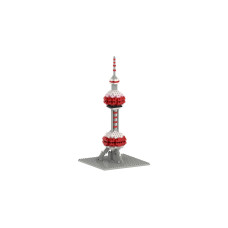 BRIXIES Bausteinmodell Pearl of Orient Tower aus 312 Bausteinen BRIXIES Bausteinmodell Pearl of Orient Tower aus 312 Bausteinen