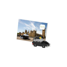BRIXIES Bausteinmodell Postkarte London Taxi aus 77 Bausteinen BRIXIES Bausteinmodell Postkarte London Taxi aus 77 Bausteinen