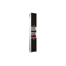 VCM Hochschrank Zalo L 30 x 180 cm, Weiss/Schwarz VCM Hochschrank Zalo L 30 x 180 cm, Weiss/Schwarz