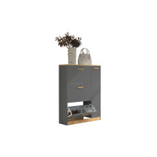 VCM Schuhschrank Halom L 80 x 105 cm, Anthrazit/Honig-Eiche VCM Schuhschrank Halom L 80 x 105 cm, Anthrazit/Honig-Eiche