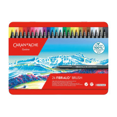 Caran d'Ache Filzstift Fibralo Brush mit 24 Farben
