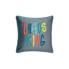 pad Kissen Letters Chaos King Grau 40 x 40 cm pad Kissen Letters Chaos King Grau 40 x 40 cm
