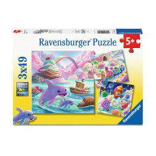 Ravensburger Puzzle Süssigkeitenküste 3 x 49 Ravensburger Puzzle Süssigkeitenküste 3 x 49