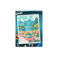 Ravensburger Malen nach Zahlen Adults Premium – blumenmeer am Bergsee Ravensburger Malen nach Zahlen Adults Premium – blumenmeer am Bergsee