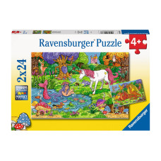 Ravensburger Puzzle Magischer Wald 2 x 24 Teile Ravensburger Puzzle Magischer Wald 2 x 24 Teile