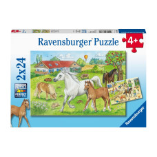 Ravensburger Puzzle Auf dem Pferdehof 2 x 24 Teile