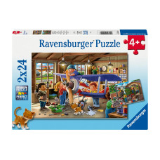 Ravensburger Puzzle Eisenbahn- und Flugzeugservice 2 x 24 Teile Ravensburger Puzzle Eisenbahn- und Flugzeugservice 2 x 24 Teile