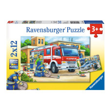 Ravensburger Puzzle Polizei und Feuerwehr 2 x 12 Teile Ravensburger Puzzle Polizei und Feuerwehr 2 x 12 Teile