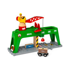 BRIO Bahn Verlade-Terminal mit Containerkran