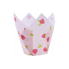 PME Muffin Backform Himbeer Tulpen, 10 cm, 24 Stück