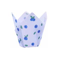 PME Muffin Backform Blaubeer Tulpen, 10 cm, 24 Stück
