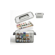 relaxdays Medizinbox aus Kunststoff Transparent relaxdays Medizinbox aus Kunststoff Transparent