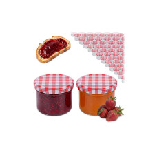 relaxdays Einmachglas mit Deckel Rot/Weiss 220 ml, 100 Stück relaxdays Einmachglas mit Deckel Rot/Weiss 220 ml, 100 Stück
