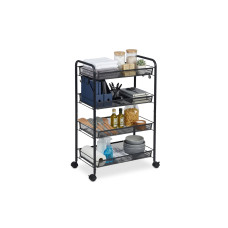relaxdays Rollwagen Mesh mit 4 Ebenen 84 x 44.5x 26 cm relaxdays Rollwagen Mesh mit 4 Ebenen 84 x 44.5x 26 cm