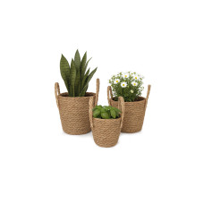 relaxdays Blumentopf im 3er Set, rund relaxdays Blumentopf im 3er Set, rund