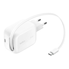 Belkin BoostCharge Pro 45W USB-C mit 1m einziehbarem Kabel weiss Belkin BoostCharge Pro 45W USB-C mit 1m einziehbarem Kabel weiss