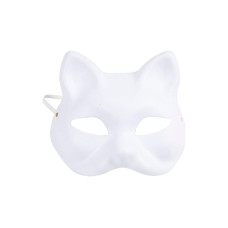 Creativ Company Katzenmaske H 17.5 cm B 18.5 weiss 1 Stk