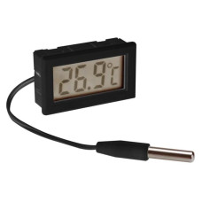 Velleman Einbauthermometer PMTEMP2 Digital, mit Kabelsensor, Grau Velleman Einbauthermometer PMTEMP2 Digital, mit Kabelsensor, Grau