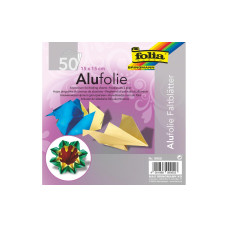 Folia Alu-Faltblätter 15 x 15 cm 90 g/m² Farbig sortiert