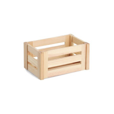 Zeller Present Aufbewahrungskiste Leisten 29.5 x 19.6 x 15 cm, Braun