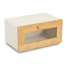 Zeller Present Brotkasten m. Klappe, Metall/Bambus Braun/Beige Zeller Present Brotkasten m. Klappe, Metall/Bambus Braun/Beige