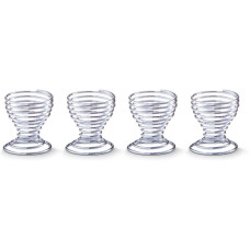 Zeller Present Eierbecher Spirale 4 Stück Silber
