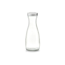 Zeller Present Glaskaraffe mit Metalld. 950 ml, Transparent