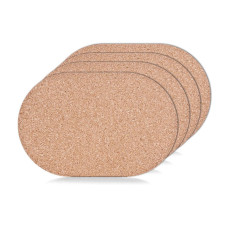 Zeller Present Tischset Kork oval 4 Stück 29 cm x 44 cm, Braun