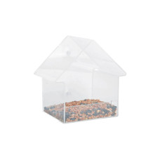 Esschert Design Fenster-Vogelhaus Acryl transparent