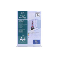 Exacompta Tischaufsteller A4 T-Form Hochformat – Kristall A4