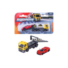 Majorette ADAC Tow Truck yellow w. Ford GT red Gelb Rot Majorette ADAC Tow Truck yellow w. Ford GT red Gelb Rot