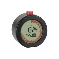 TFA Dostmann Digitaler Funk-Wecker mit Timer Schwarz Rot