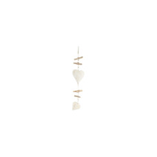 CHALET Herz-Girlande Paulowniaholz Weiss Braun 72 cm CHALET Herz-Girlande Paulowniaholz Weiss Braun 72 cm