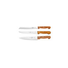 Schwertkrone Messer-Set Fleisch/Koch/Brotmesser Silber/Braun Schwertkrone Messer-Set Fleisch/Koch/Brotmesser Silber/Braun