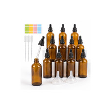 relaxdays Glasfläschchen 100 ml, 12 Stück relaxdays Glasfläschchen 100 ml, 12 Stück